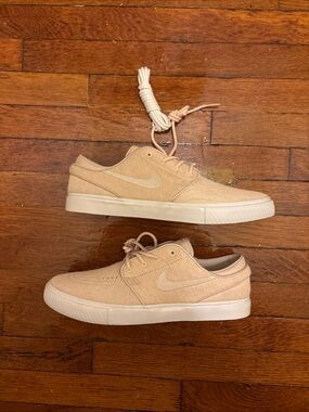 Nike SB Zoom Janoski OG+ SE pony hair beige skate sneakers size 8.5
